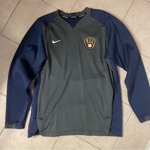 Nike MLB Milwaukee Brewers Thermal Long Sleeve Large Like New